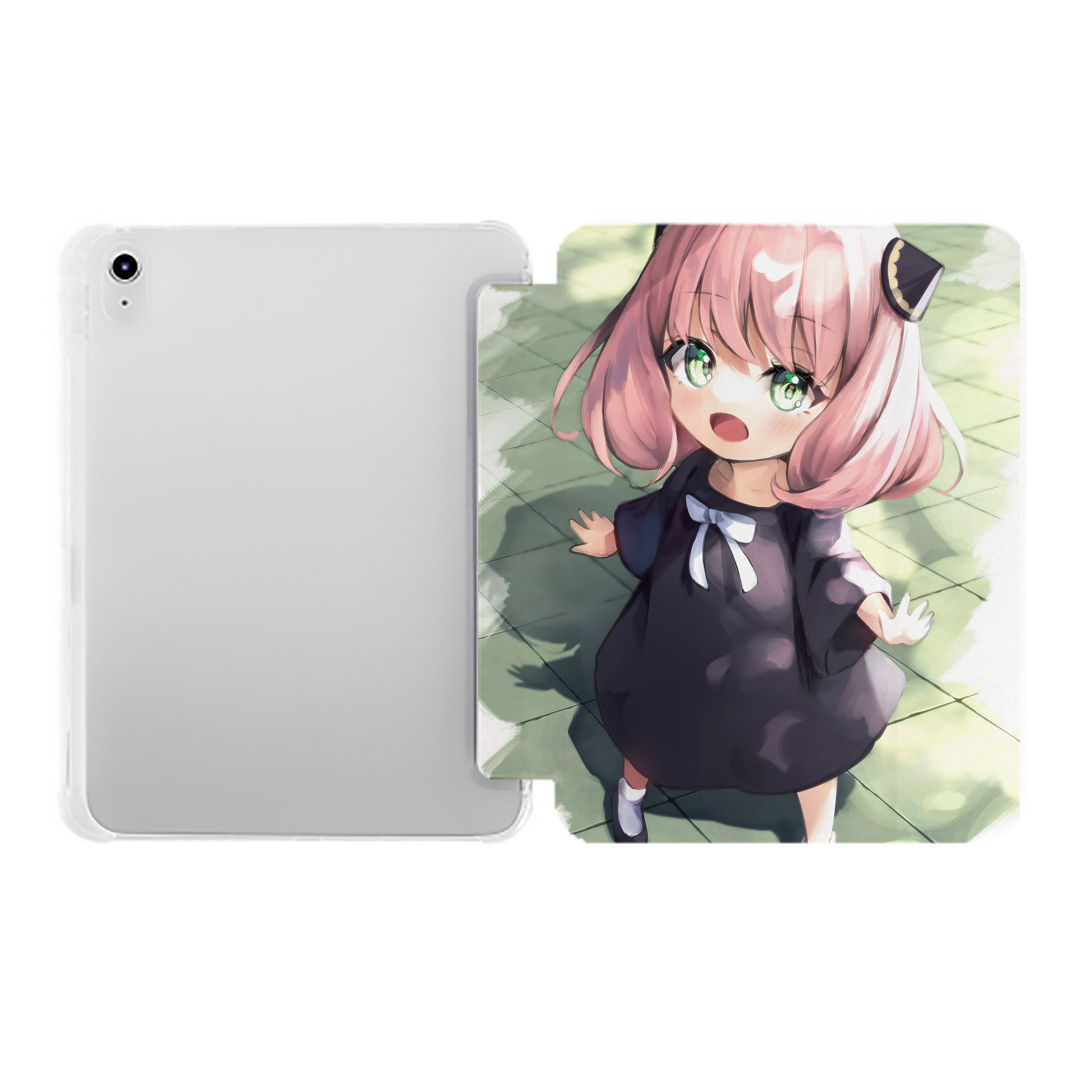 （画像用） SPY×FAMILY间谍家家酒 IPad ケース ペン収納付き 三つ折りスタンド PUレザー×シリコン 対応機種9.5/10.5/10.9インチ